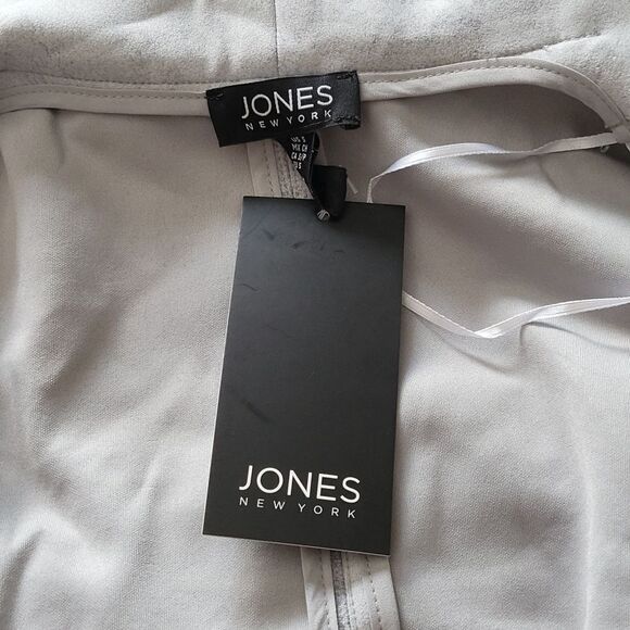 Jones New York Drape Front Jacket (Silver Grey) Women's Jacket - Picture 5 of 6